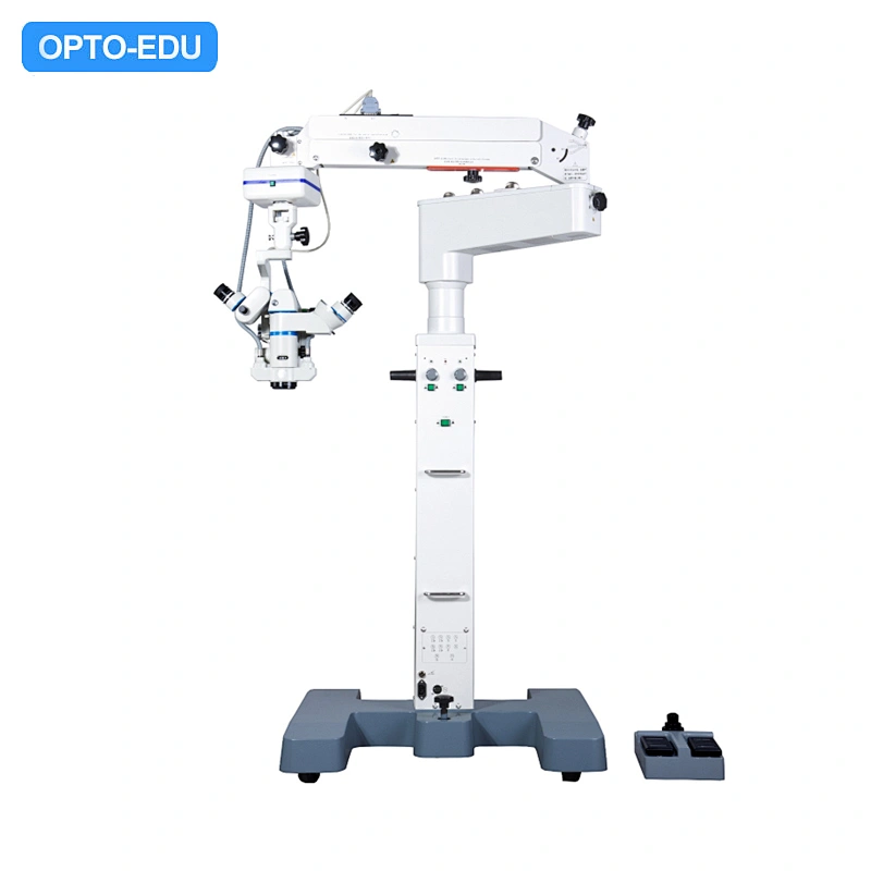 Microscopio Operativo, Doble Cabezal, Zoom Motorizado, 4x-24x, Interruptor de Pie de 8 Funciones, Para Ortopedia, Mano, Pecho, Quemados y Cirugía Plástica, Andrología, Genitourinario, Anatomía Animal